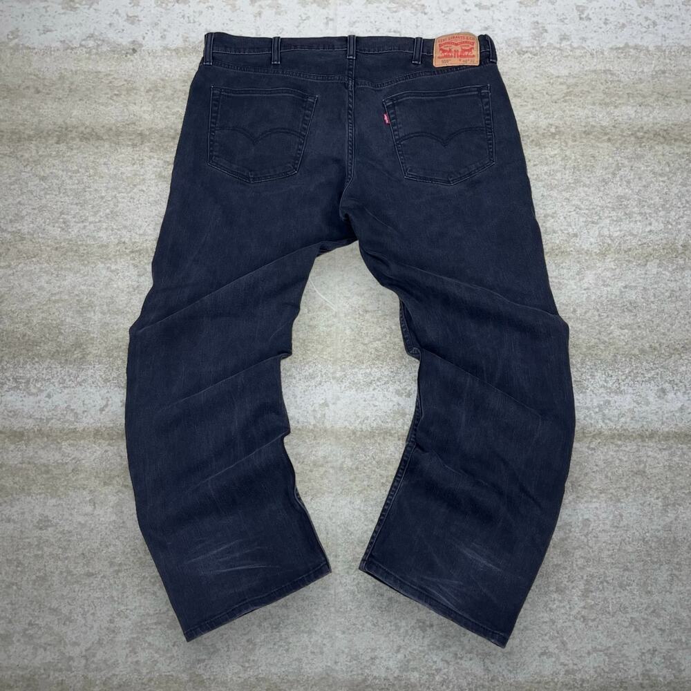 Vintage Y2K Levis Jeans 559 40x32 Relaxed Fit Smoke Black Wash Denim Red Tab